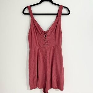 American Eagle Red Polka Dot Romper